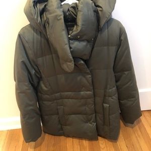 J. Jill Olive Green Puffer Coat